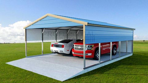 18x25x7 Vertical Roof Carport