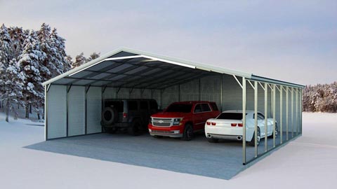 30x30x8 Vertical Roof Carport